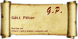 Gáti Péter névjegykártya