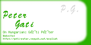 peter gati business card